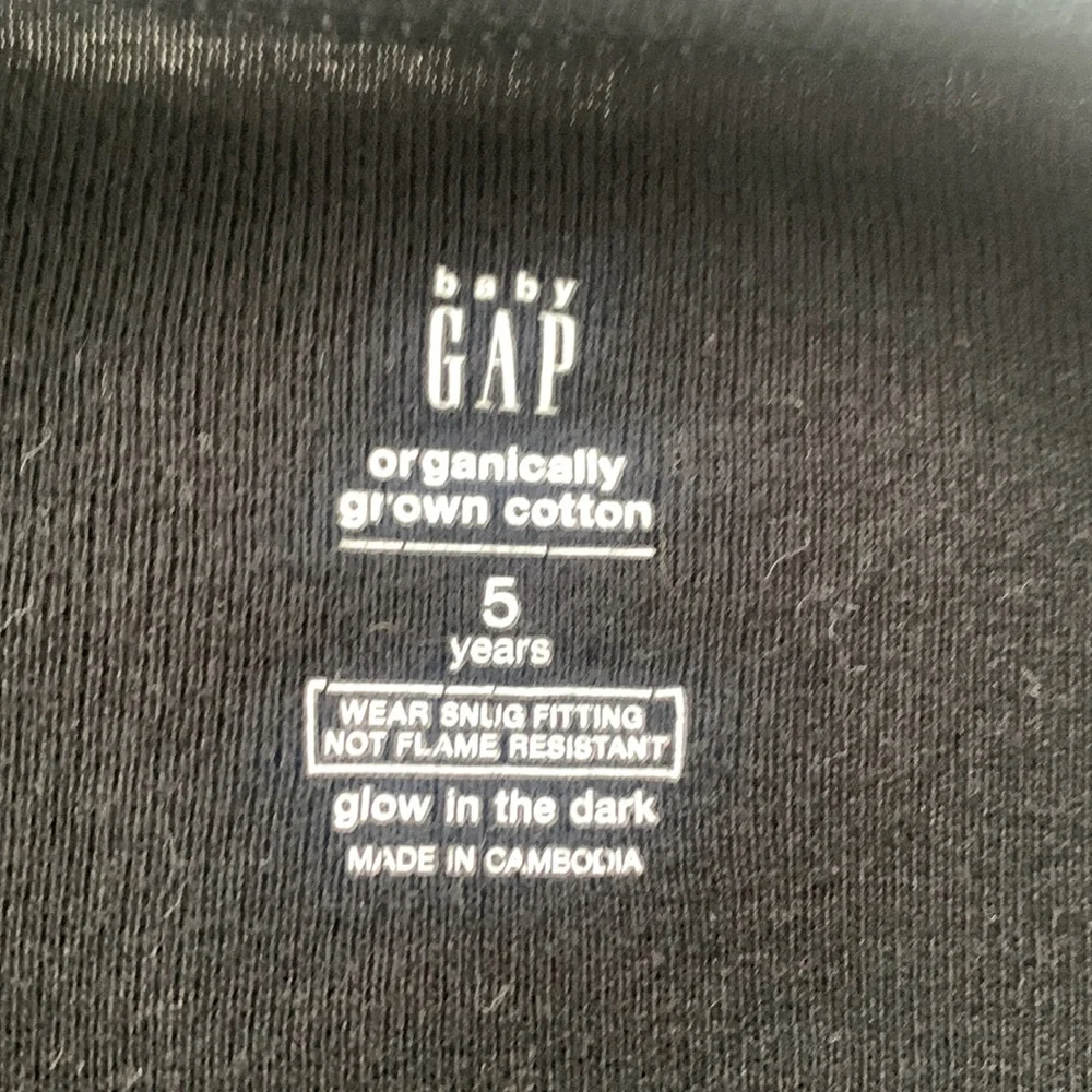 GAP Glow In The Dark Skeleton Pajama Top Shirt 5 EUC